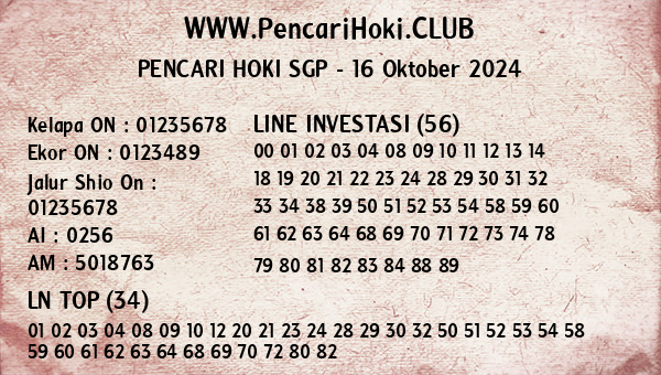 Prediksi SGP